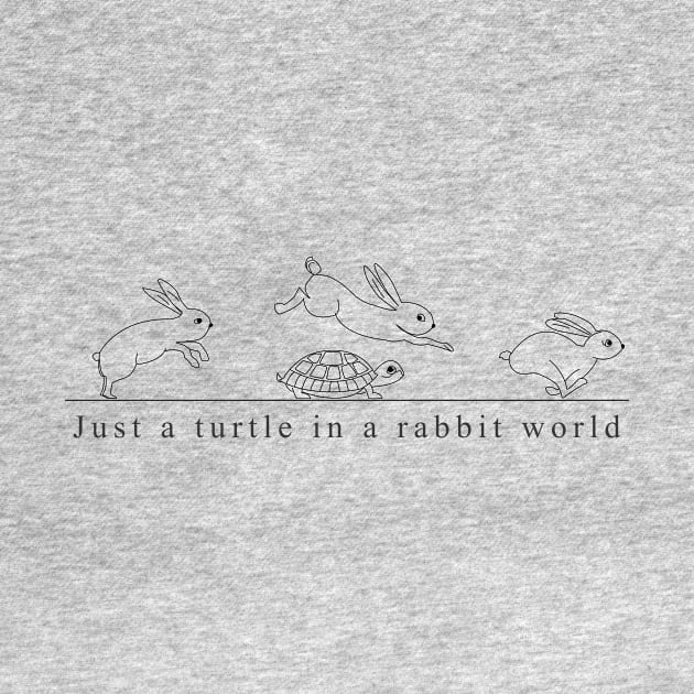 Turtle in a Rabbit World TBI Shirt by survivorsister